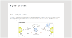 Desktop Screenshot of peptidequestions.com